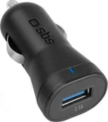 Ładowarki samochodowe - SBS Ładowarka Mobile ŁADOWARKA SAMOCHODOWA ZAPALNICZKA 1X USB 2.1A 12V/24V CZARNA + KABEL MICRO USB TECRKITMIC21AFAST - miniaturka - grafika 1