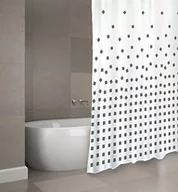 Zasłony prysznicowe - MSV cotexsa by MSV Premium Anti-przeciw pleśni materiałowa zasłona prysznicowa  anty-bakteryjne, można prać w temperaturze °, 100% wodoszczelna, z 12 pierścieni do zasłony prysznicowej  poliester, "thika" - miniaturka - grafika 1