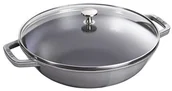 Woki - Staub 40511  462  0 Wok, 30 cm, żeliwo, szary 40511-462-0 - miniaturka - grafika 1