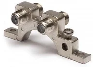 Złącza, przejściówki, adaptery - ABCVISION Przejście podwójne gniazdo F montaż ścienny F-G/F-G/MONT-2 - miniaturka - grafika 1