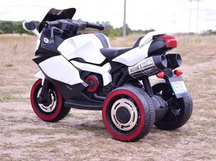 Super-Toys DUŻY MOTOR ŚCIGACZ STRONG 2 EXCLUSIVE, ŚWIECĄCE KOŁA/DLX518 DLX-518-BIAŁY - Pojazdy elektryczne dla dzieci - miniaturka - grafika 8