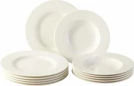 Serwisy obiadowe - Villeroy & Boch Vivo Group Basic White zestaw naczyń, wykonany z wysokiej jakości Fine Chiny serveware stołowe, białe, 12-częściowy 19-5277-7611 - miniaturka - grafika 1