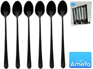 Łyżeczki - Amefa Łyżeczki do latte 1410 Holenderskie Trend 6 sztuk komplet dla 6 osób czarne 1410 Trend czarne łyżeczki do latte - miniaturka - grafika 1