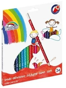 Fiorello Kredki ołówkowe trójkątne soft 24 sztuki KW TRADE - Przybory szkolne - miniaturka - grafika 3