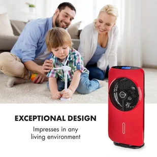 Klarstein Cool Tropic wentylator stojący z nawilżaczem powietrza 48W 2820m/h czerwony VTSA5-Cool Tropic RD - Klimatory - miniaturka - grafika 9