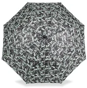 Parasole - Blue Drop Parasol damski długi Metropoli, zielone napisy MOI6591-02 - miniaturka - grafika 1