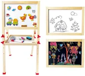 Tablice dla dzieci - Bino Obustronna tablica magnetyczna, 80 x 40 x 42 cm - miniaturka - grafika 1