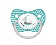 Smoczki uspokajające - Canpol babies Canpol Smoczek siliknowy anatomiczny Let's Celebrate 0-6 m-cy : Kolor - Niebieski - miniaturka - grafika 1