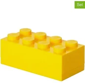 Pojemniki na zabawki - Lego Pojemniki (3 szt.) "Mini 8" w kolorze żółtym - 9,2 x 4,3 x 4,6 cm - miniaturka - grafika 1