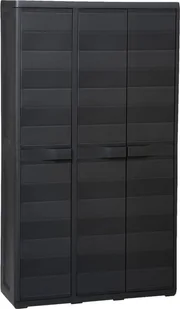 vidaXL Szafa ogrodowa z 4 półkami, czarna vidaXL - Pozostałe meble ogrodowe - miniaturka - grafika 9