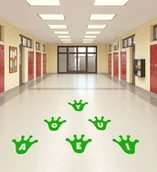 Pomoce naukowe - Ścieżka aktywizująca BALANS- Zestaw naklejek na podłogę Samogłoski ZP056 - miniaturka - grafika 1