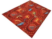 Dywany dla dzieci - DYWAN DISNEY CARS-ULICZKI 400x400cm CZERWONY 3086-677EA - miniaturka - grafika 1