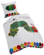 Pościel dla dzieci - Herding Jana Drache 446001050412 komplet pościeli Kleine Raupe Nimmersatt, materiał: 100% wzmocniona bawełna, wymiary poszewki na kołdrę: 135 x 200 cm, wymiary poszewki na poduszkę: 80 x 80 cm, wielok 4460001050 - miniaturka - grafika 1