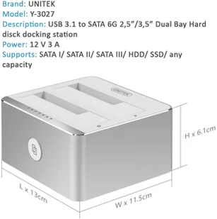 Unitek Y-3027 - Obudowy i kieszenie na dyski twarde - miniaturka - grafika 9