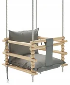 Leżaczki i huśtawki - Magichood Huśtawka dla dzieci Drewniana 3 w 1 Pasy - miniaturka - grafika 1