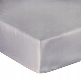Darymex Prześcieradło z gumką, satyna bawełniana, popielate, 90x200 cm - Prześcieradła - miniaturka - grafika 2