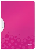 Teczki i skoroszyty - Leitz Skoroszyt z klipsem WoW - różowy - miniaturka - grafika 1