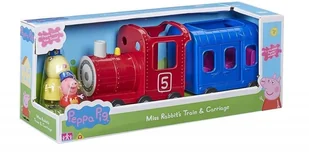 Tm Toys PEPPA Pociąg z wagonikiem + figurki - Samochody i pojazdy dla dzieci - miniaturka - grafika 6