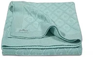 Koce i narzuty dla dzieci - Jollein 516 522 65077 dziergana kołdra 100 x 150 cm, Diamond Knit Vintage Green - miniaturka - grafika 1