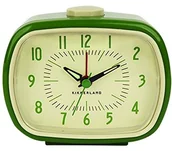 Zegary - Kikkerland kkac08-G-EU budzik w stylu retro, zielony AC08-G - miniaturka - grafika 1