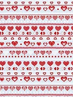 Decoupage - Clairefontaine Decopatch papier z czerwonych serc (opakowanie z 3 tyczkami) C613O - miniaturka - grafika 1