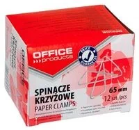 Office products OFFICE PRODUCTS Spinacze krzyżowe 65mm, 12szt., srebrne 18086539-19 - Spinacze i klipsy do papieru - miniaturka - grafika 2