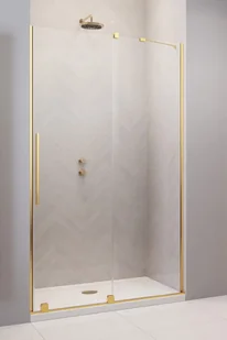 Radaway Furo Gold DWJ Drzwi przesuwne wnękowe 100x200 cm prawe profile złote szkło przezroczyste 10107522-09-01R+10110480-01-01 - Ścianki i drzwi prysznicowe - miniaturka - grafika 2