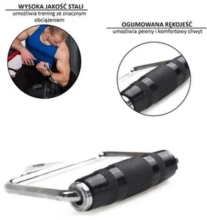 HMS HMS Uchwyt do wyciągu pojedynczy stalowy UW01 - Wyciągi do ćwiczeń - miniaturka - grafika 4