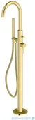 Baterie wannowe i prysznicowe - Kohlman Axel Gold bateria wannowa wolnostojąca z obrotową wylewką złoty połysk QF1165AGD | - miniaturka - grafika 1