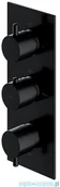Baterie podtynkowe - Omnires Y bateria podtynkowa termostatyczna 3-wyjściowa element natynkowy czarny Y1238/KROBL | - miniaturka - grafika 1