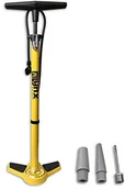Akcesoria rowerowe - Lynx Pompa piętrze z manometrem Żółty 63 cm 440251 - miniaturka - grafika 1
