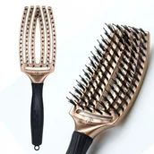 Szczotki i grzebienie do włosów - Olivia Garden Finger Brush Copper Medium szczotka do rozczesywania włosów i masażu, włosie dzika | miedziana, rozmiar M - miniaturka - grafika 1