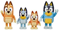 Figurki dla dzieci - Bluey Bluey Zestaw 4 figurek Bluey i jej rodzina: Bluey, Bingo, Bandit i Chilli; figurki o wielkości 6,3 - 7,6 cm z ruchomymi przegubami - oficjalny artykuł kolekcjonerski Bluey 13009 - miniaturka - grafika 1