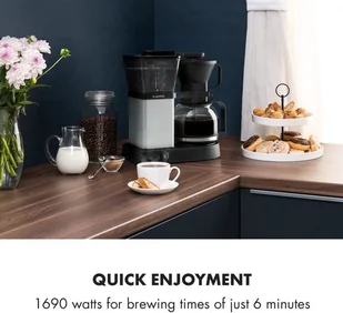 Ekspres do kawy Klarstein COF9-GrandeGusto Czarno-srebrny - Ekspresy do kawy - miniaturka - grafika 2