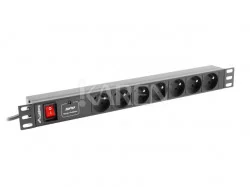 LANBERG Lanberg listwa zasilająca PDU 7 gniazd 2.0m (PDU-07E-0200-IEC-BK) - Listwy zasilające - miniaturka - grafika 2
