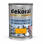 Farby zewnętrzne - Dekoral Chlorokauczuk 0,9L Żółty RAL1007 farba ema - miniaturka - grafika 1