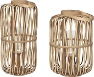 Świeczniki - Hubsch Latarnia naturalne drewno 30901 2 szt. 30901 - miniaturka - grafika 1