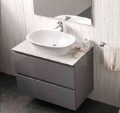 Umywalki - RAK Ceramics Ceramics Sensation Umywalka nablatowa 60x38 cm biały lśniący SENCT6000AWHA - miniaturka - grafika 1