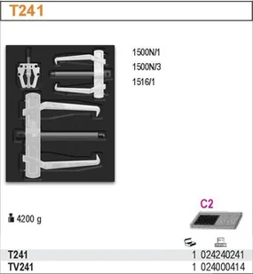 BETA WKŁADKA NA NARZĘDZIA Z TW.DO T241 2400/TV241 - Skrzynki i torby narzędziowe - miniaturka - grafika 2
