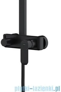 Omnires Sacramento zestaw prysznicowy natynkowy czarny mat SC2344BL | - Zestawy prysznicowe - miniaturka - grafika 4