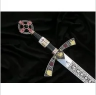 Repliki - broń - WSPANIAŁY MIECZ ZAKONU TEMPLARIUSZY 4112 - miniaturka - grafika 1