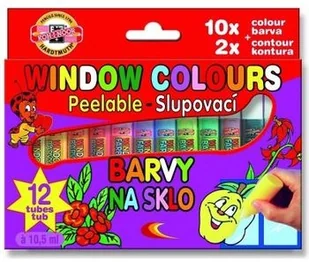 Koh-I-Nor Farby witrażowe KOH-I-NOOR 5kol.+2kontury 10, 5ml (9739) 01389KH - Farby i media malarskie - miniaturka - grafika 3