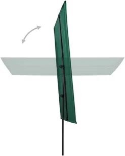 vidaXL Parasol ogrodowy na słupku aluminiowym, 2x1,5 m, zielony vidaXL - Parasole ogrodowe - miniaturka - grafika 2