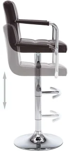 vidaXL Stołki barowe, 2 szt., brązowe, sztuczna skóra - Taborety i hokery - miniaturka - grafika 13