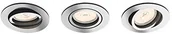 Pozostałe oświetlenie - Philips Donegal reflektor do zabudowy, 3 sztuki, trzonek GU10, okrągły, kolorach chrom 5039311PN - miniaturka - grafika 1