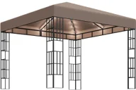 Altany ogrodowe - vidaXL Altana ze sznurem lampek, 3x3 m, kolor taupe! 3070324 - miniaturka - grafika 1