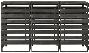 VidaXL Lumarko Osłona na 3 kosze na śmieci, 210x75x121 cm, malowana sosna 315412 VidaXL - Kosze na śmieci - miniaturka - grafika 5