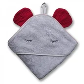Smoczki do butelek - Hi Little One Hi Little One - Hi Little One  -  Ręcznik z Kapturem 100 x 100 Mouse Hooded Bath Towel Strawberry - miniaturka - grafika 1