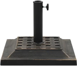 vidaXL Podstawa pod parasol, kwadratowa, żywica, 12 kg, brąz - Pozostałe meble ogrodowe - miniaturka - grafika 3