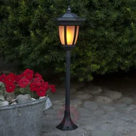 Lampy ogrodowe - Best Season Lampa solarna LED Flame, 4 w 1, czarna - miniaturka - grafika 1